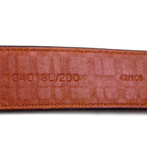 BOCONI BROWN REAL LEATHER 1.25"Wd STITCH CASUAL DRESS MEN'S BELT Sz 42/105 (91D - Picture 10 of 16